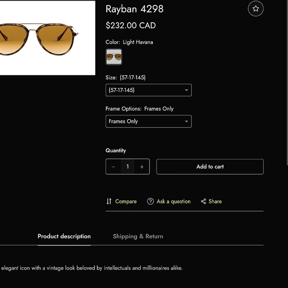 Ray-Ban Sunglasses 4297 Color light Havana - Picture 5 of 6